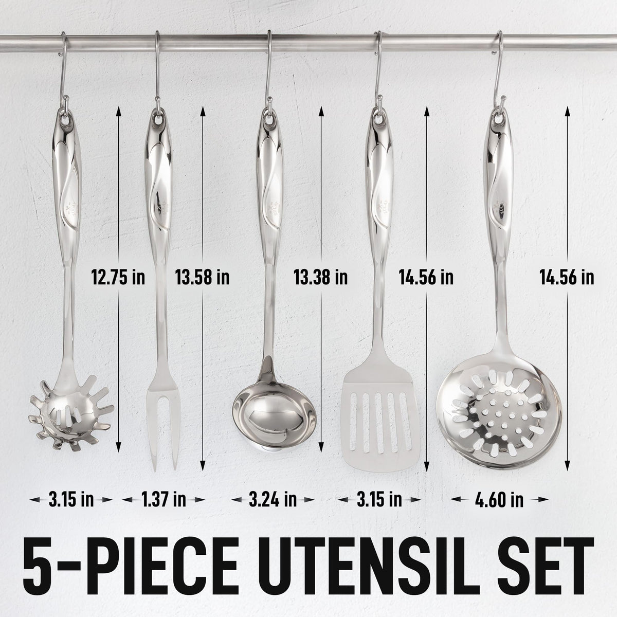 Zulay Kitchen draining spoon—efficient draining with sturdy stainless steel design.