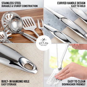 Zulay Kitchen ladle—ergonomic handle for soups and sauces.
