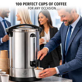 Zulay Kitchen stainless steel outer and inner layers resist heat loss for busy venues.
