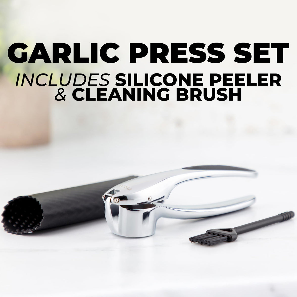 Zulay Kitchen stainless steel zinc construction ensures rust-proof durability.