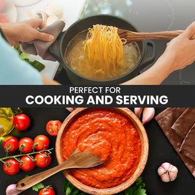 Zulay Kitchen teak spatula keeps non-stick pans scratch-free during flipping