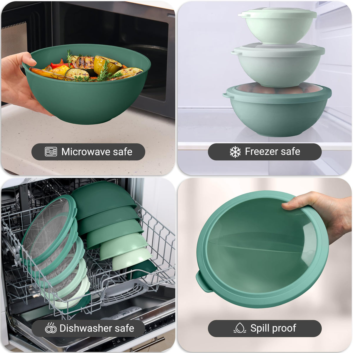 Zulay Kitchen teal ombre bowls displayed on a kitchen counter