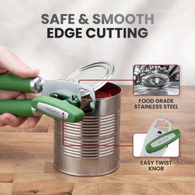 Top bottle opener feature on Zulay Kitchen can opener.