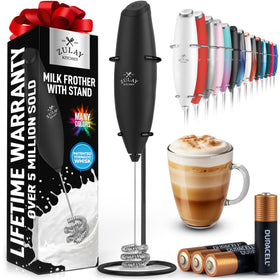 Zulay Kitchen tornado triple whisk milk frother foaming action for coffee
