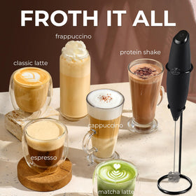 Zulay Kitchen hot chocolate foam created with the frother