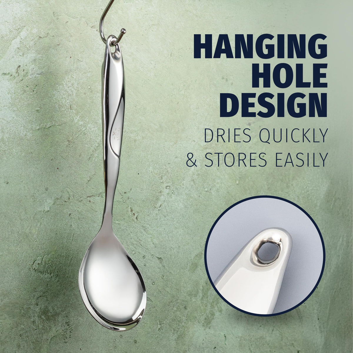 Zulay Kitchen wide spoon bowl for bigger scoops of rice and vegetables.