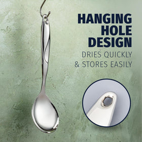 Zulay Kitchen wide spoon bowl for bigger scoops of rice and vegetables.