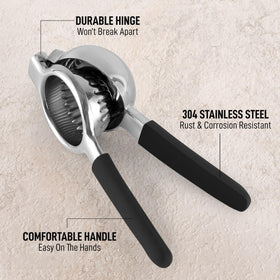 Dishwasher-safe Zulay lemon squeezer for quick cleanup
