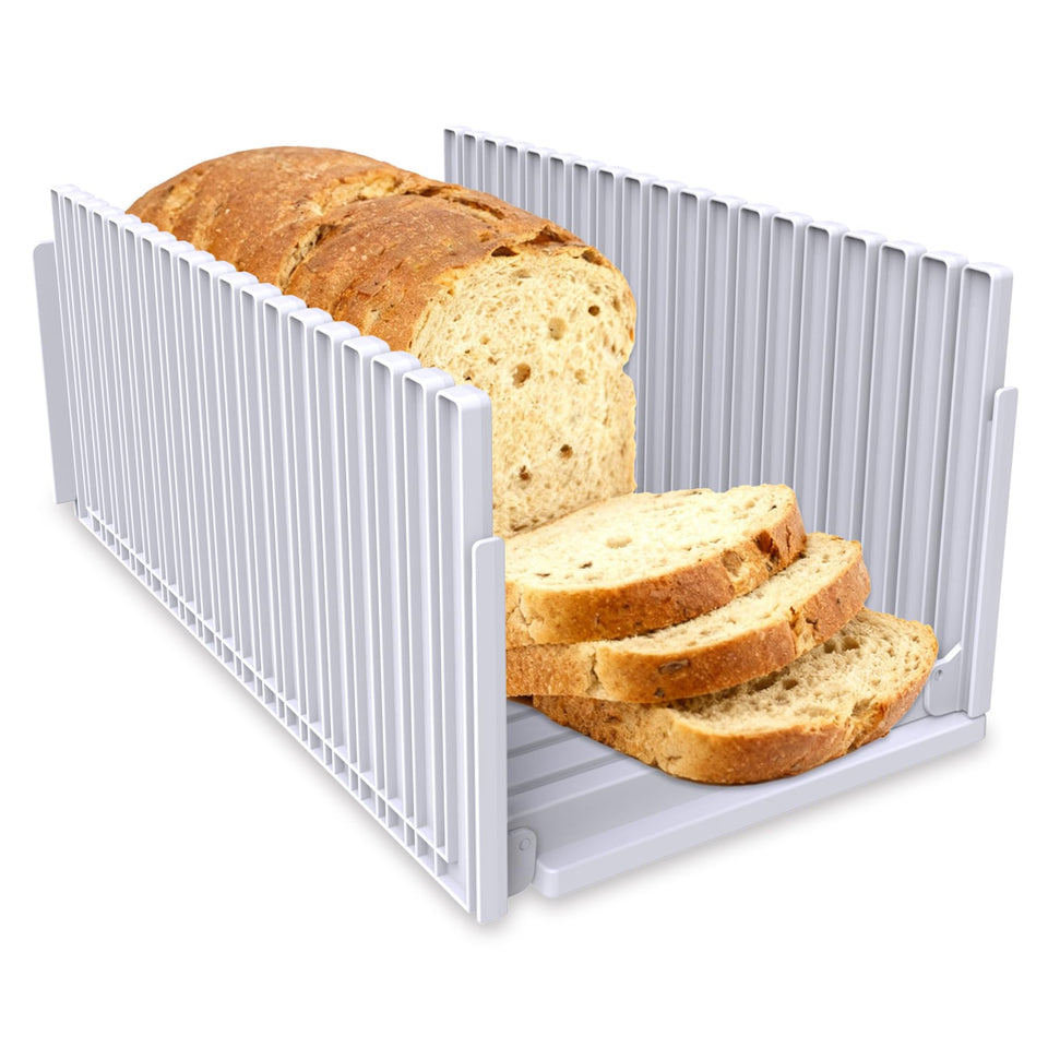 ZULFACY bread slicer foldable design for compact storage and easy at-home slicing.