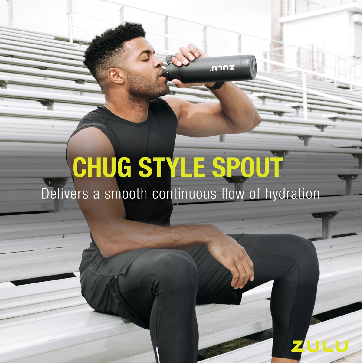 Zulu Ace 24oz bottle vacuum insulation keeps drinks cold for hours.