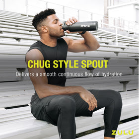 Zulu Ace 24oz leak-proof lid prevents spills during travel.
