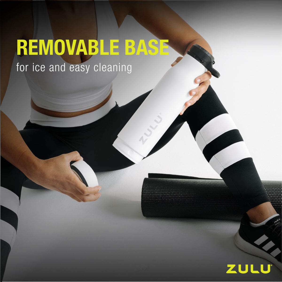Zulu Ace 24oz bottle with travel-ready handle for easy carry.