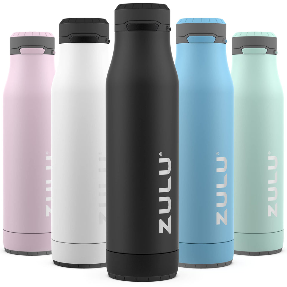 Zulu Ace 24oz bottle with chug spout for quick hydration during workouts.