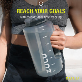 ZULU Goals bottle supports ice and quick refills.