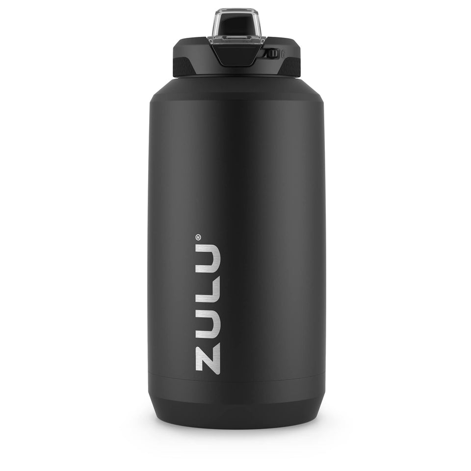 Zulu Goals 64oz bottle front view for all-day hydration and cold drinks.