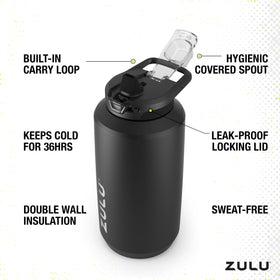 Zulu Goals wide-mouth opening for easy filling with ice or fruit.