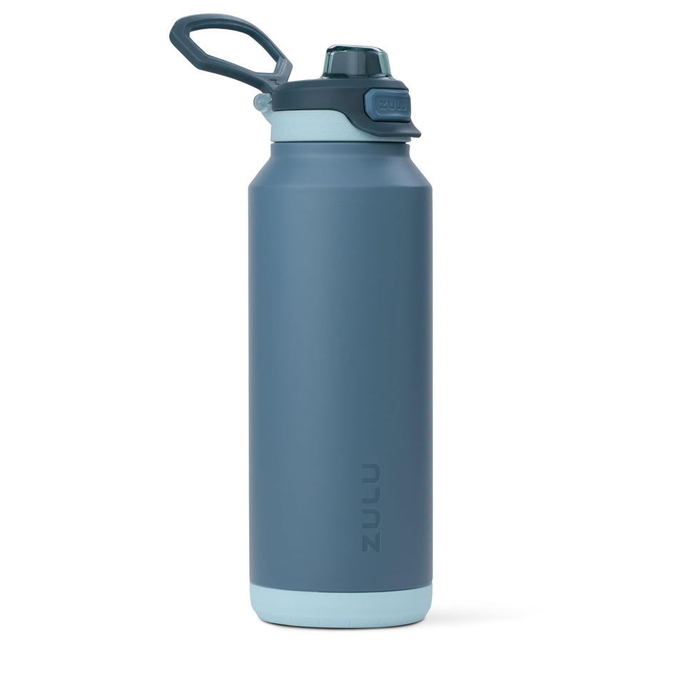 ZULU Powerfill Pro 40oz bottle with Quick Fill lid for on-the-go refills.