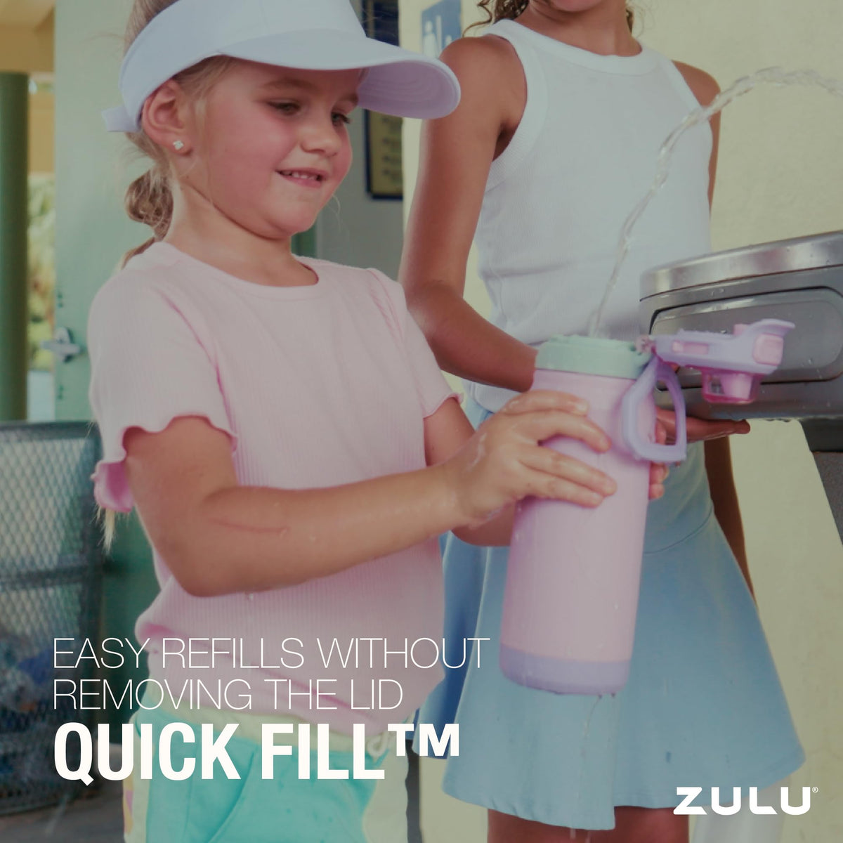 Zulu Powerfill Pro leak-proof locking lid prevents spills in bags