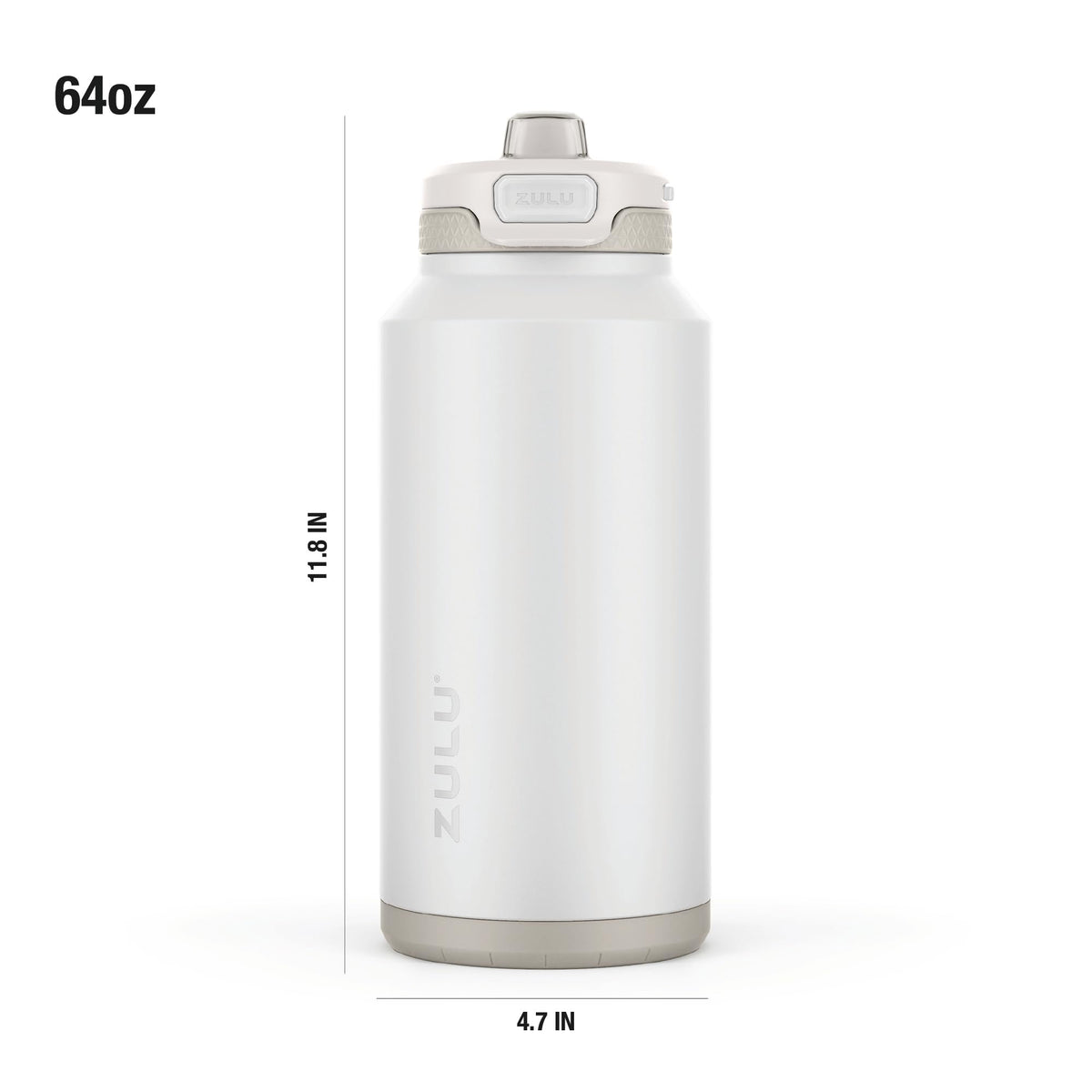 ZULU Powerfill Pro dishwasher-safe bottle with leak-proof locking lid.