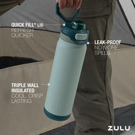 ZULU Powerfill Pro two spouts, sip and chug, ensure versatile hydration.