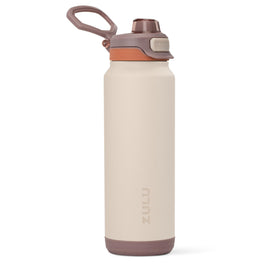 ZULU Powerfill Pro 32oz bottle driftwood, close-up for on-the-go hydration.