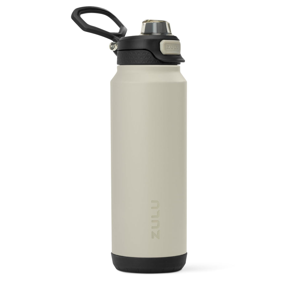 ZULU Powerfill Pro 32oz bottle front view in ash finish for durable hydration