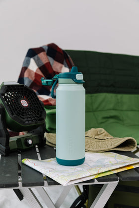 ZULU Powerfill Pro 40oz triple-insulated bottle with copper lining.