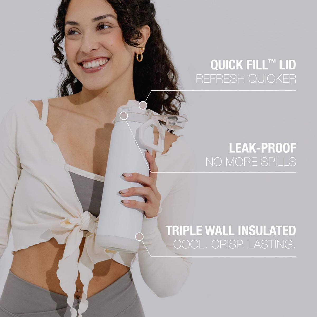 ZULU Powerfill Pro triple-wall copper insulation keeps drinks cold for hours