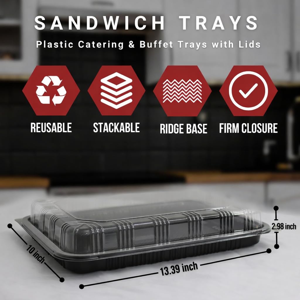 Zumart clear lids for catering trays identify contents outdoors