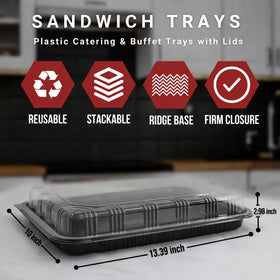 Zumart clear lids for catering trays identify contents outdoors