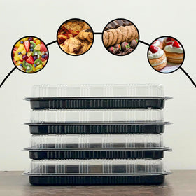 Zumart easy-to-wash plastic trays, quick cleaning between events.