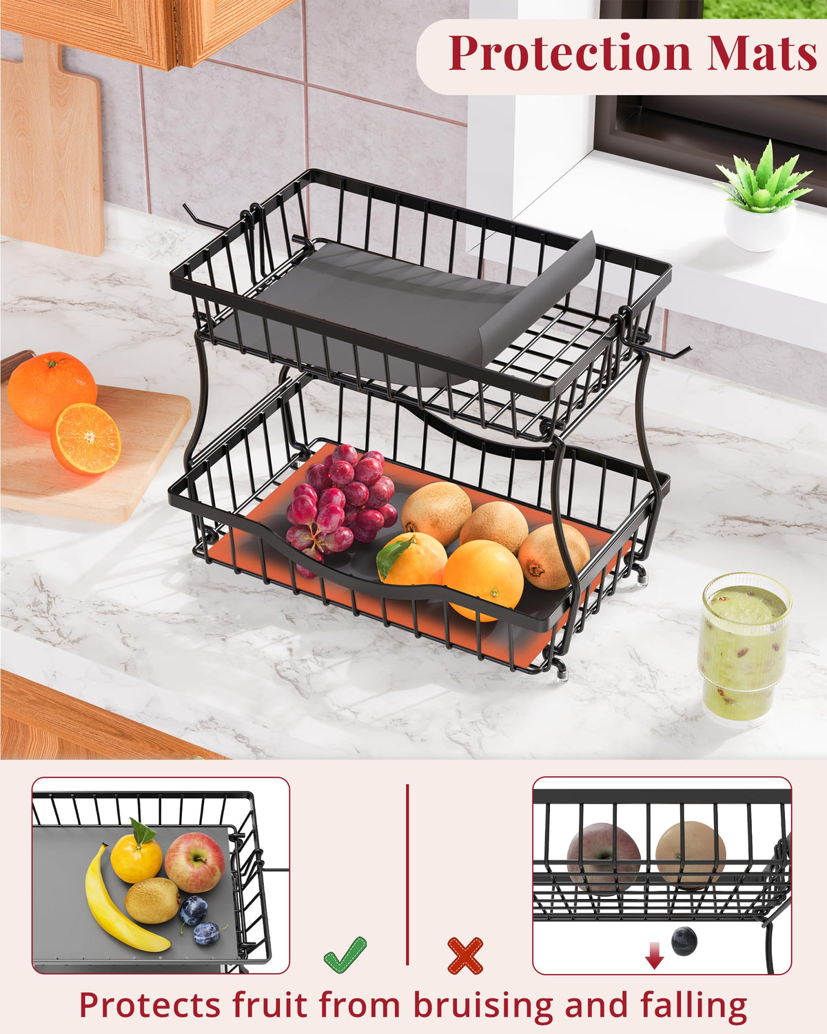 Zurklulu banana hangers detachable, keeps bananas tidy and within reach.