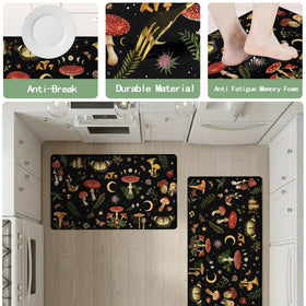 Zussun black mushroom design mat adds tasteful style to kitchens.