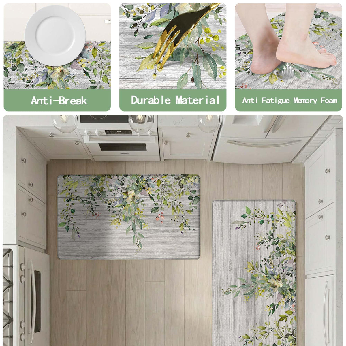 Zussun compact layout rug enhances small or busy kitchen spaces.