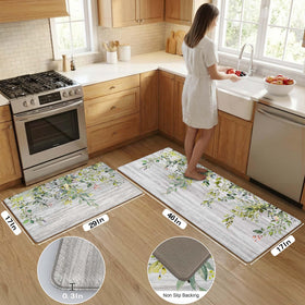 Zussun two-piece set covers stove and sink areas for full kitchen coverage.