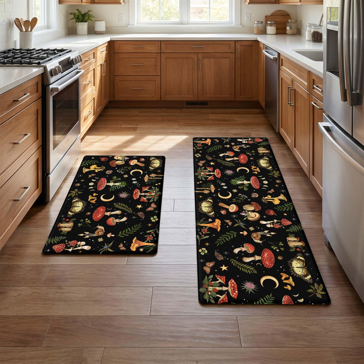 Zussun mushroom rug kitchen mat 29x17 offers compact coverage for sink areas.