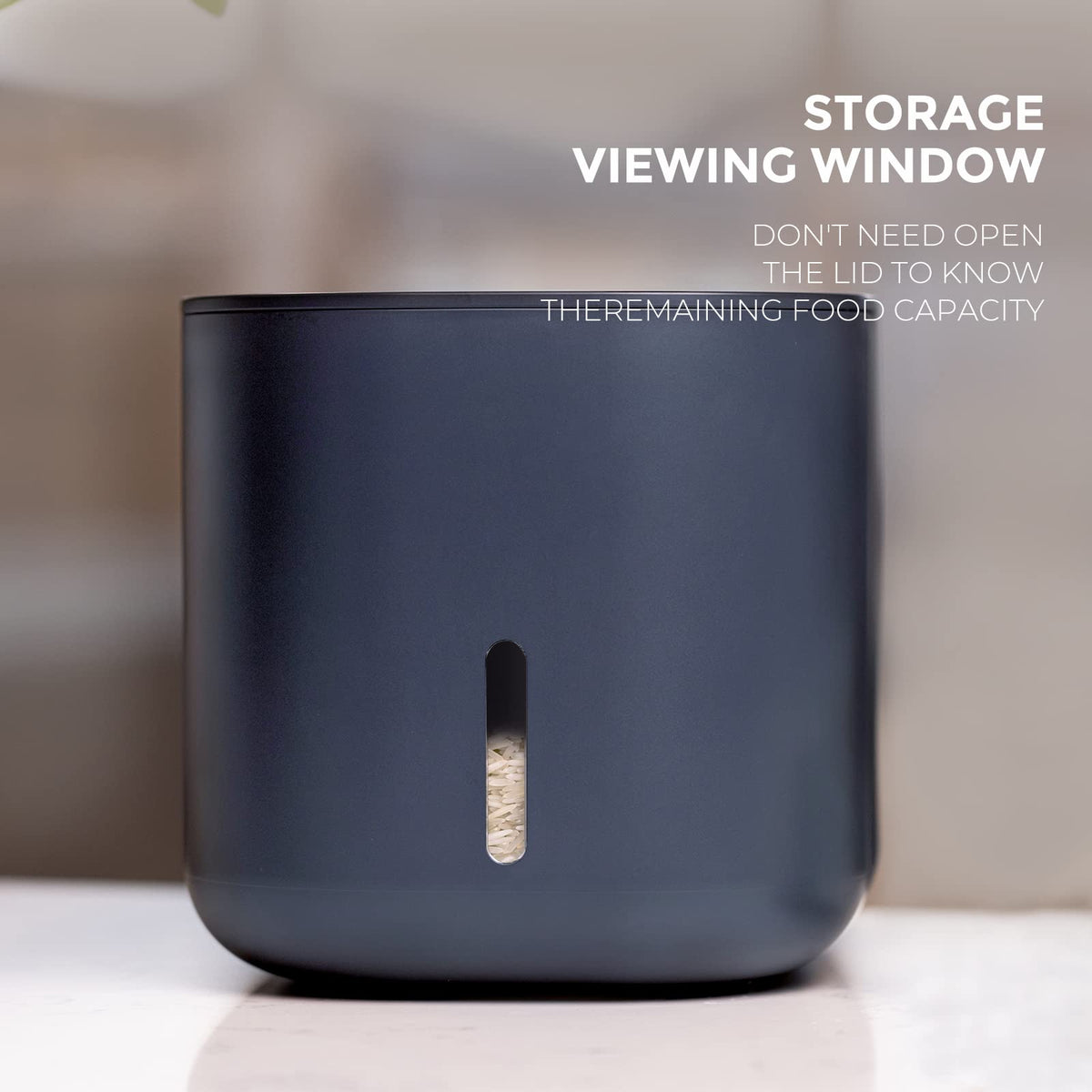 Zuutii 11lbs capacity supports storing rice, grains, and other dry foods.