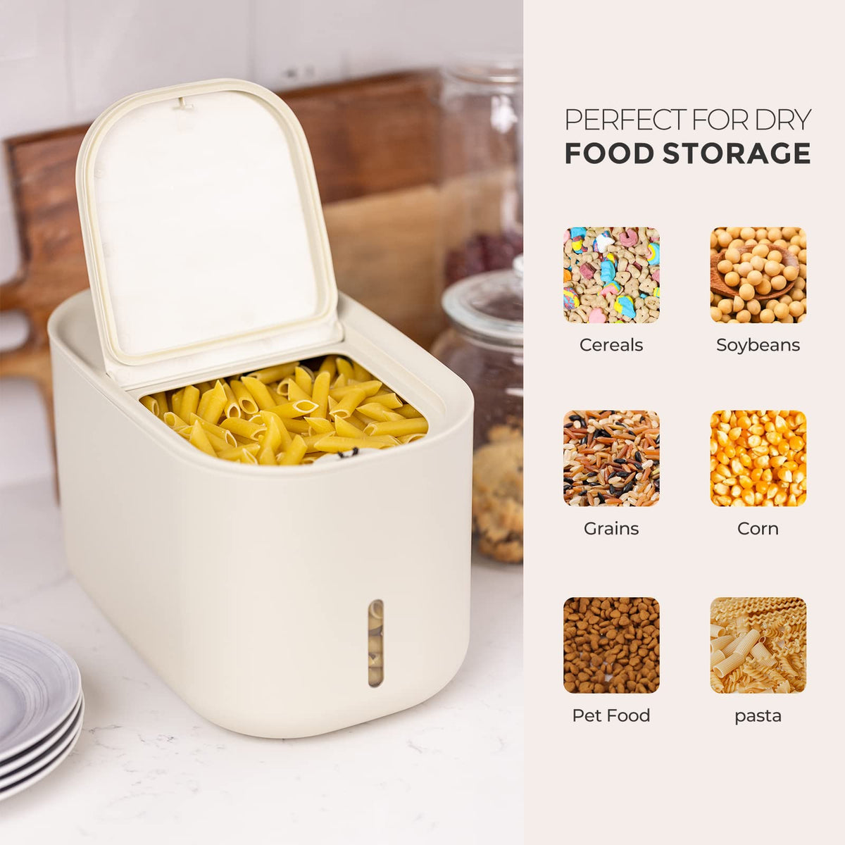 Zuutii rice storage container viewing window lets you see contents at a glance.