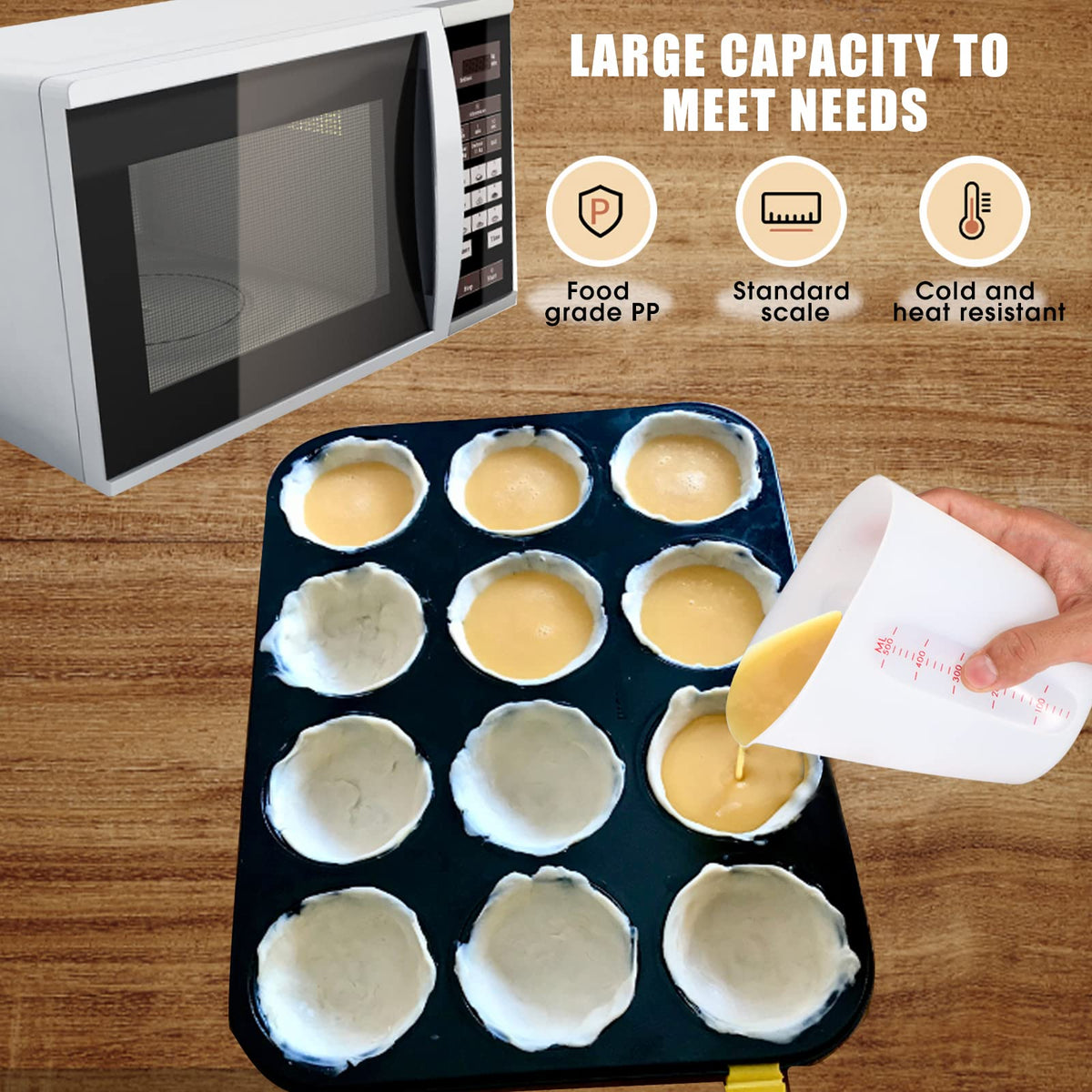 ZUYEE 3-piece set includes 500 ml, 250 ml, and 125 ml cups
