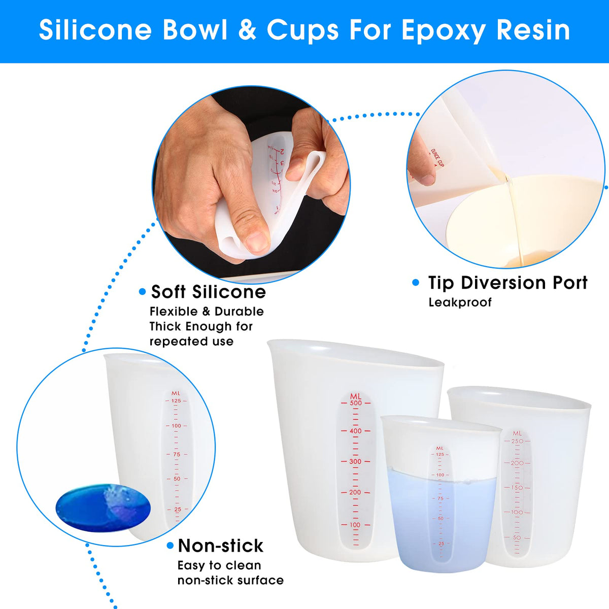 ZUYEE cups stackable design saves kitchen drawer space