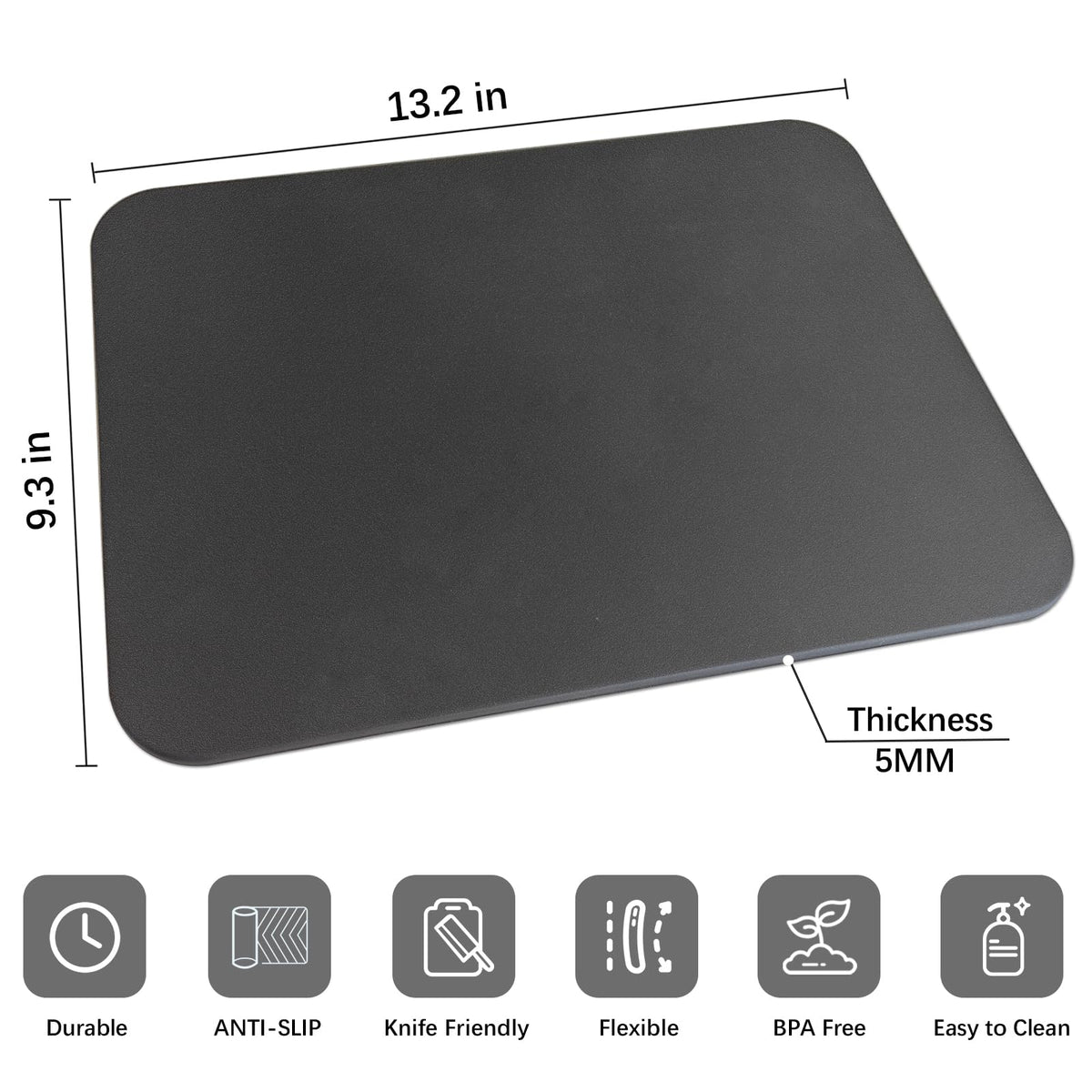 ZVP BPA-free, heat-resistant board that's dishwasher safe.