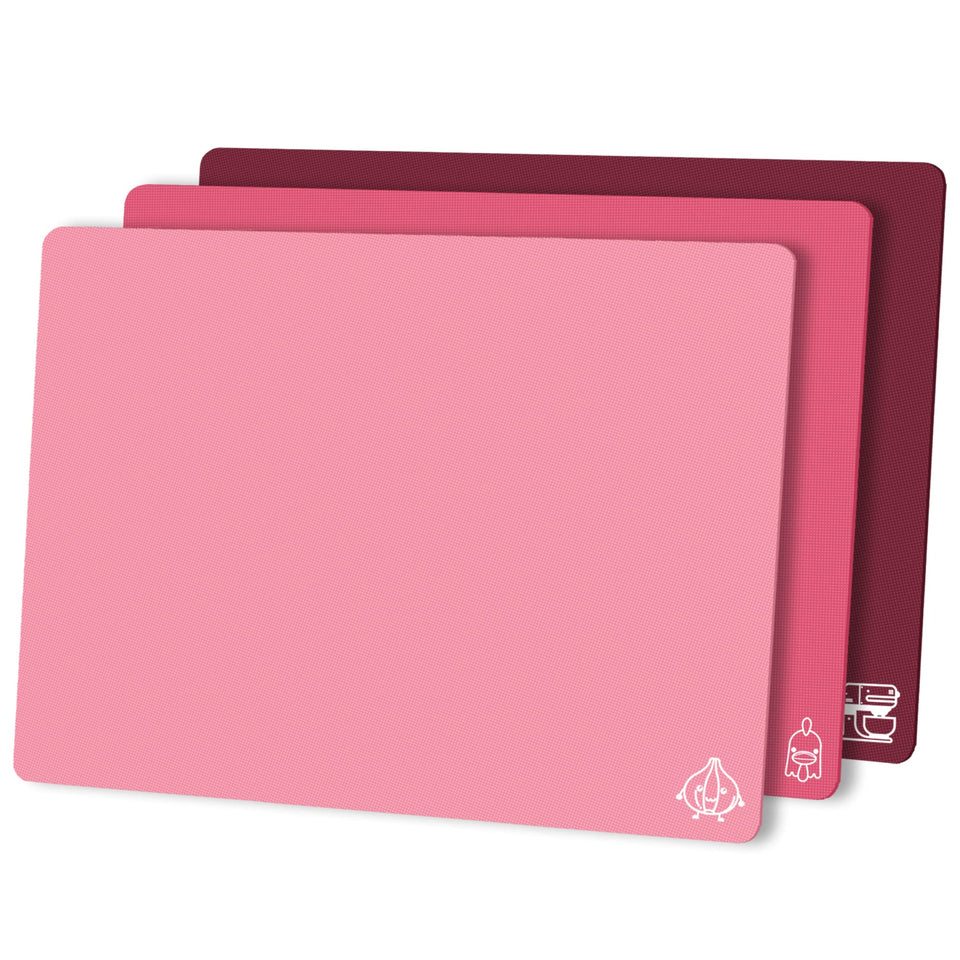 ZVP cutting board set with pink gradient, three-pack for organized prep