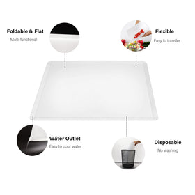 ZVP disposable cutting board shows large cutting surface for meal prep