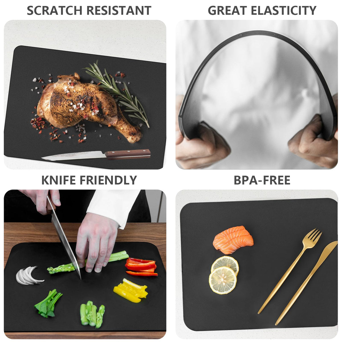 ZVP easy-clean cutting board designed for quick rinsing and washing.
