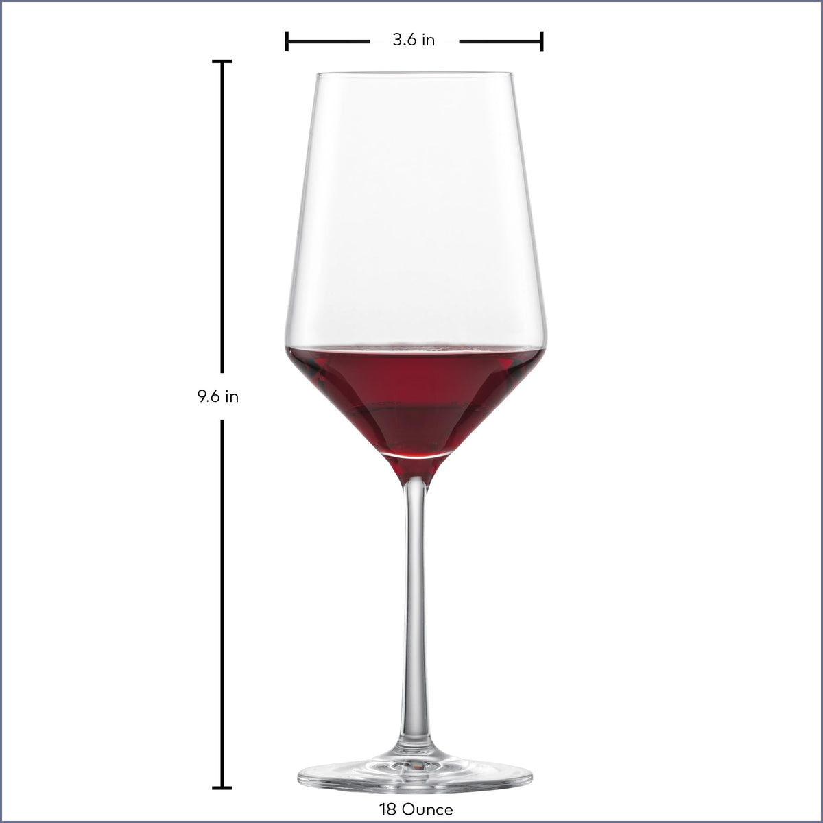 Zwiesel Glas Pure 18 oz red wine glass ideal for Cabernet varietals