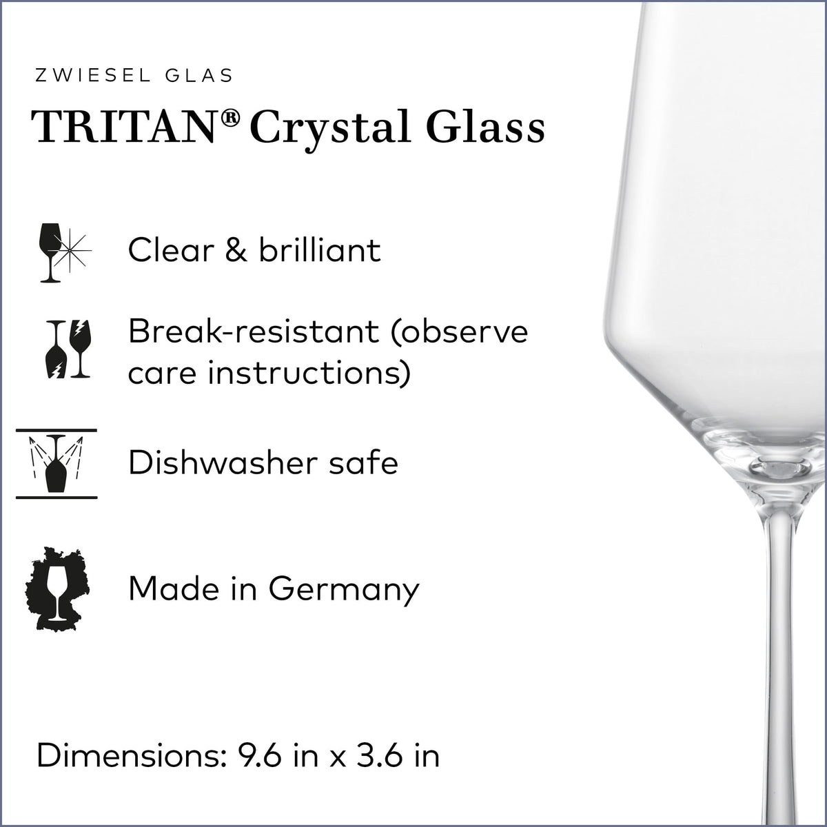 Zwiesel Glas Pure Cabernet red wine glass with expanded bowl enhances aroma and depth