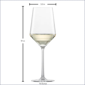 Zwiesel Glas Pure Sauvignon Blanc glass made in Germany with precise machine-blown craftsmanship