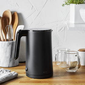ZWILLING Enfinigy kettle with lid open for easy filling and cleaning access