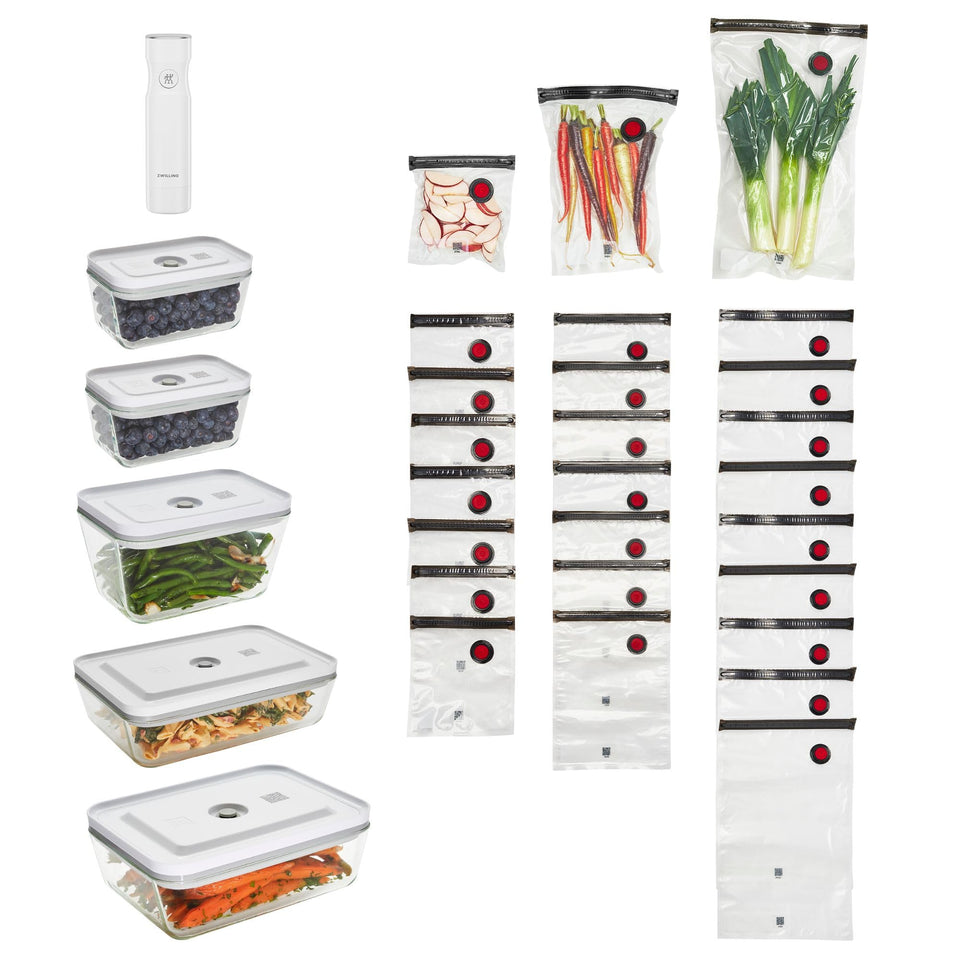 ZWILLING Fresh & Save vacuum pump demonstrates fast, quiet sealing for meal prep