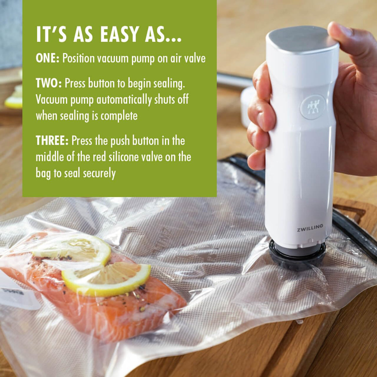 ZWILLING Fresh and Save medium bag features durable seal for leak-free storage
